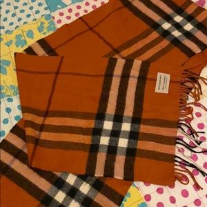 Orange Burberry scarf